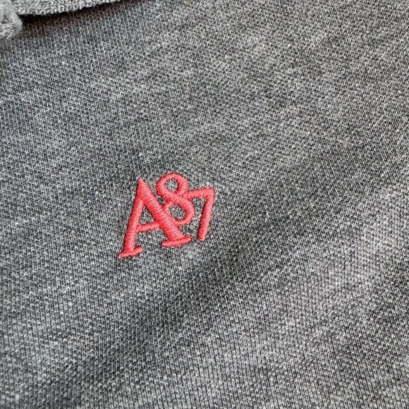 Aeropostale Women's Medium Heather Grey A87 Piqué Polo - Size Small - Picture 6 of 13